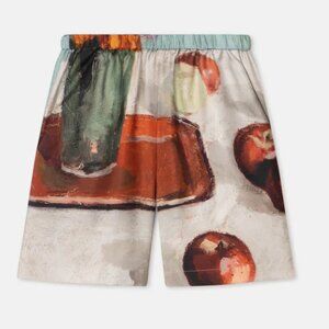 Nanushka Anne Silk Twill Shorts - Gingerbread Heart, XS